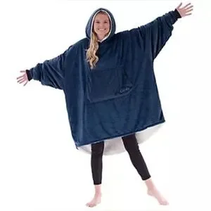 The Comfy Wearable Sherpa Blanket Blue